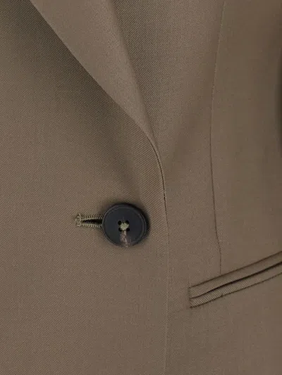 Rohe Peak-lapel Single-breasted Blazer In Brown