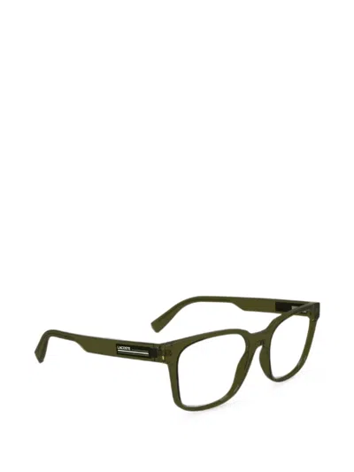 Lacoste Square-frame Glasses In Green
