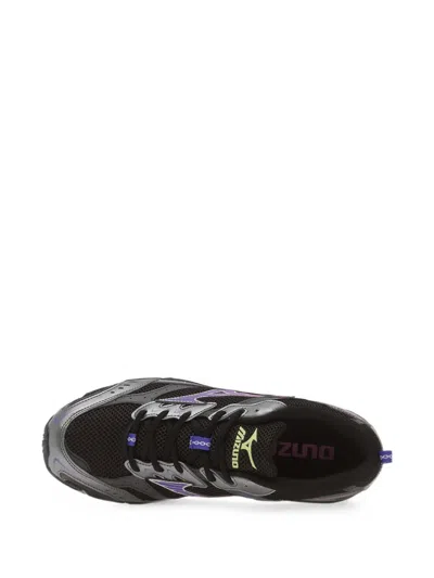 Mizuno Mesh Trainers With Iridescent Inserts In Black