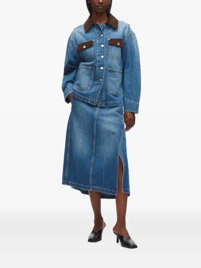 3.1 Phillip Lim Long-sleeves Jacket In Blue