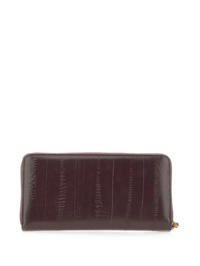 Gianni Chiarini Eel Leather Wallet In Brown
