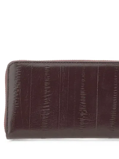 Gianni Chiarini Eel Leather Wallet In Brown