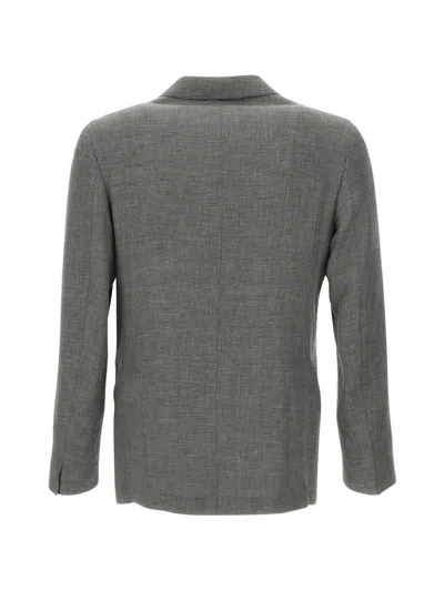 Eleventy Double-breasted Suit Jacket In Multi