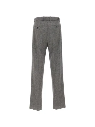 Tagliatore Herringbone-pattern Tailored Trousers In Gray