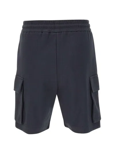 Diktat Drawstring Cargo Shorts In Blue