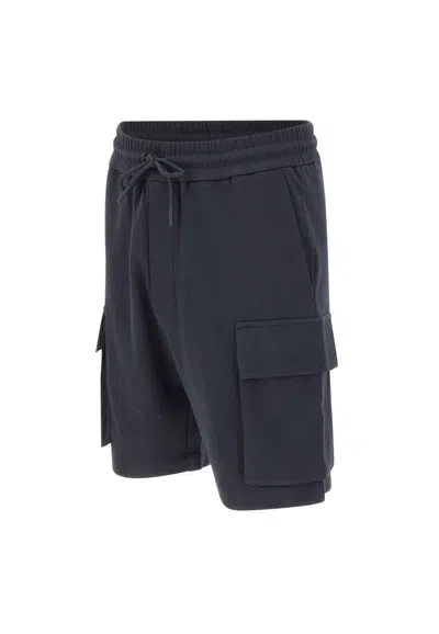 Diktat Drawstring Cargo Shorts In Blue