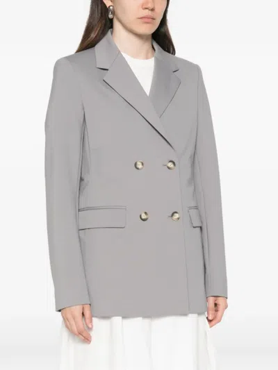 Max Mara Double-breasted Notched-lapel Blazer In Multi