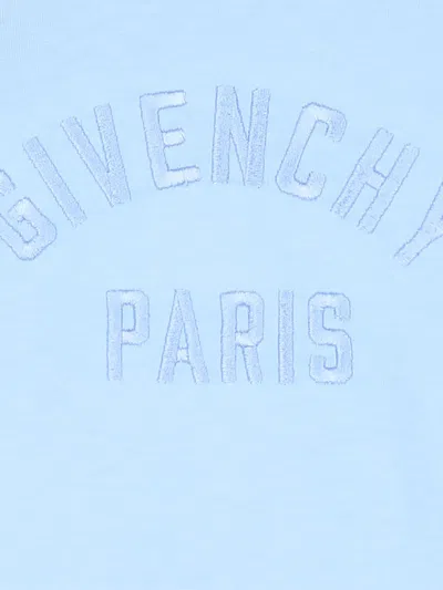 Givenchy Logo-embroidered T-shirt In Blue