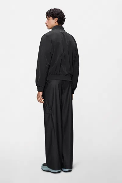 Rains Tech Woven Bomber Jacket In Black