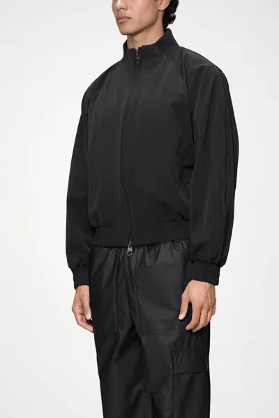 Rains Tech Woven Bomber Jacket In Black