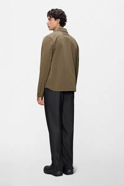 Rains Tech Woven Overshirt In Splinter