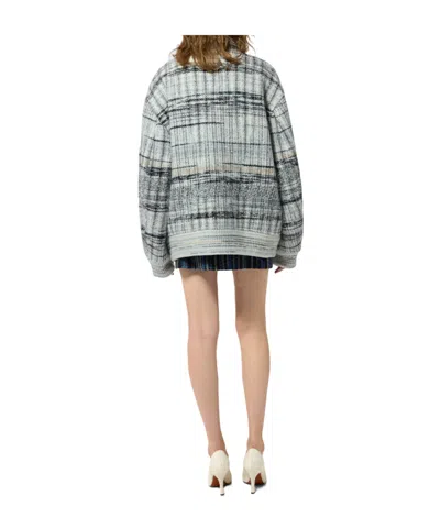 Missoni Oversized Check Wool-blend Bomber Jacket In Green