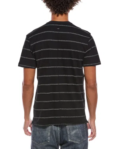 Rag & Bone Hemp Stripe Classic T-shirt In Black
