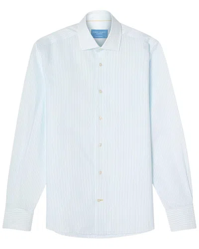 Robert Talbott Reynolds Dobby Stripe Shirt In Blue