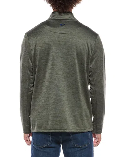 Costa Apparel Harbor 1/4-zip Fleece Pullover In Green