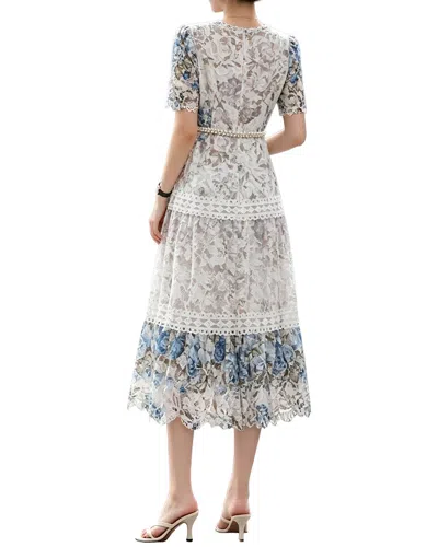 Brc By Burryco Silk-blend Midi Dress In Blue