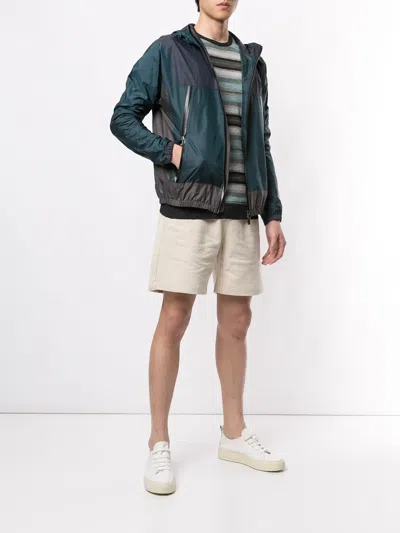 Corneliani Oversize Zip Windbreaker In Blue