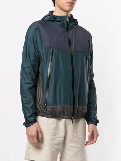 Corneliani Oversize Zip Windbreaker In Blue