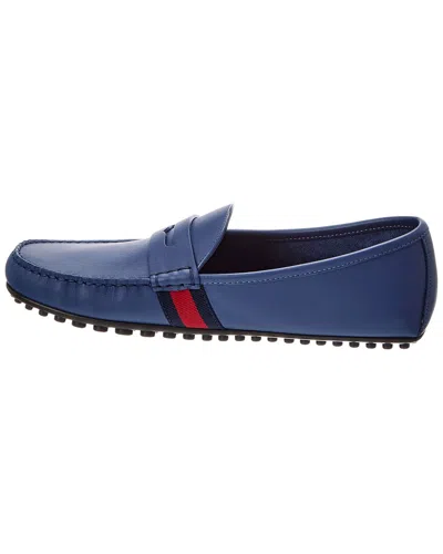 Gucci Leather Loafer In Blue
