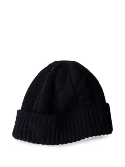 Prada Wool Beanie In Blue