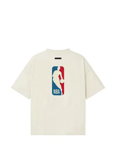 Essentials Nba Logo-print T-shirt In Neutral