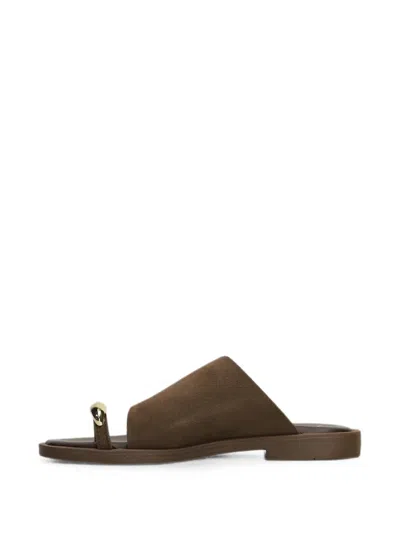Nicolas Lainas Embellished Suede Sandals In Multi