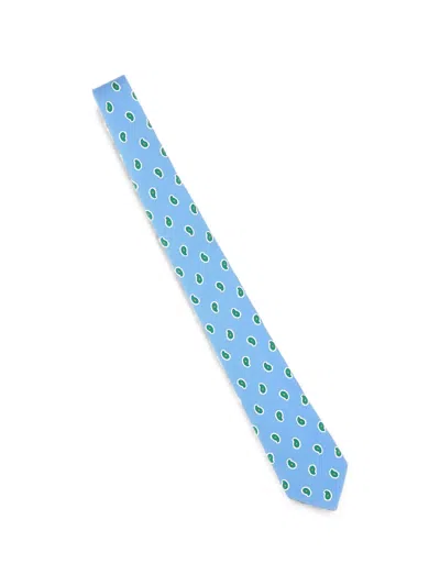 Kiton Paisley-pattern Tie In Blue