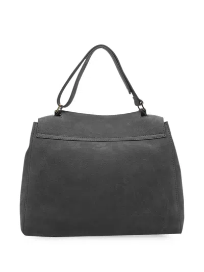 Orciani Sveva Leather Handbag In Grey