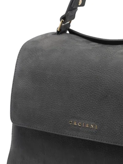 Orciani Sveva Leather Handbag In Grey