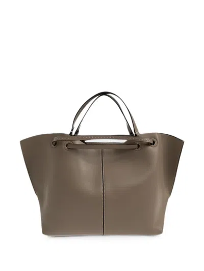 Max Mara Double Lamb Leather Shoulder Bag In Neutrals