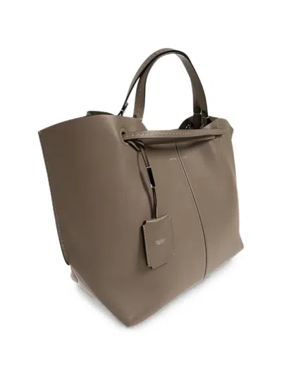 Max Mara Double Lamb Leather Shoulder Bag In Neutrals