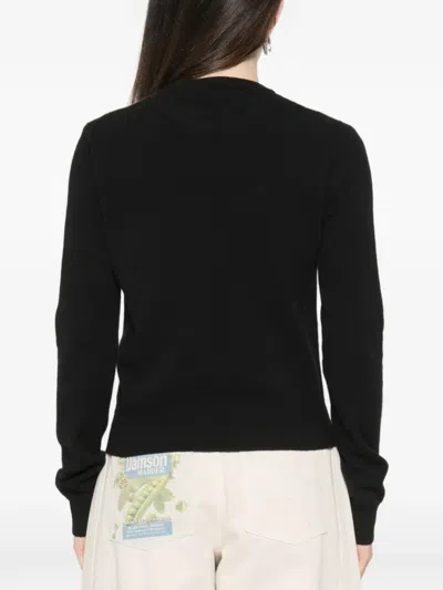 Jucca Argyle-pattern Wool Sweater In Black