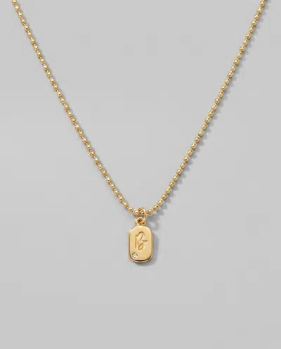 Skf The Diamond Script Initial Dog Tag