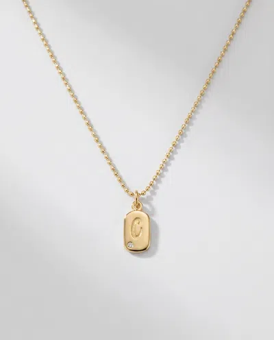 Skf The Diamond Script Initial Dog Tag