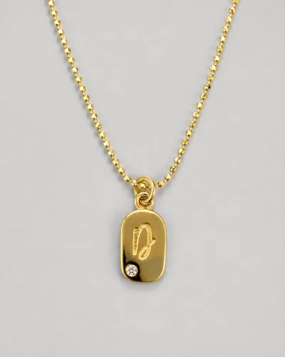 Skf The Diamond Script Initial Dog Tag