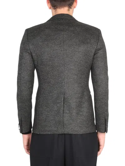 Tonello Single-breasted Jacket With Notched Lapels In Gray