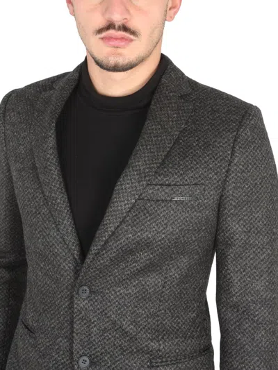 Tonello Single-breasted Jacket With Notched Lapels In Gray