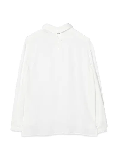 Simonetta Silk-blend Acetate Shirt In White