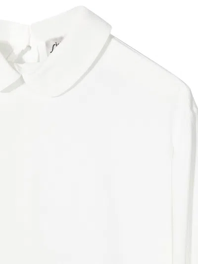Simonetta Silk-blend Acetate Shirt In White