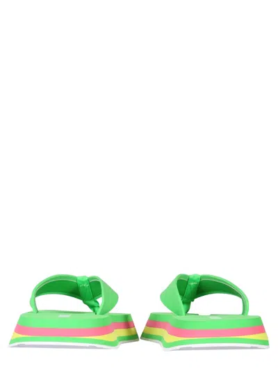 Msgm Thong Sandals In Green