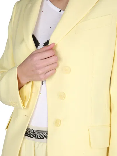Stella Mccartney Double-breasted Wool-twill Blazer In Yellow