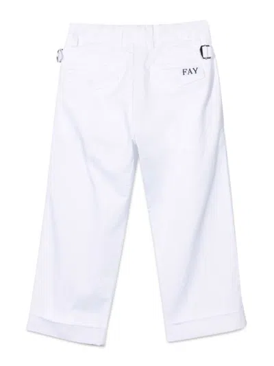 Fay Fabric Pants In White