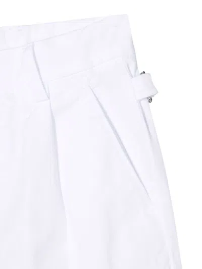 Fay Fabric Pants In White