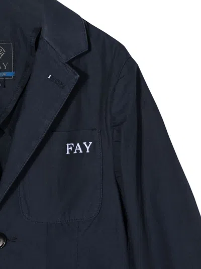 Fay Fabric Jackets In Blue