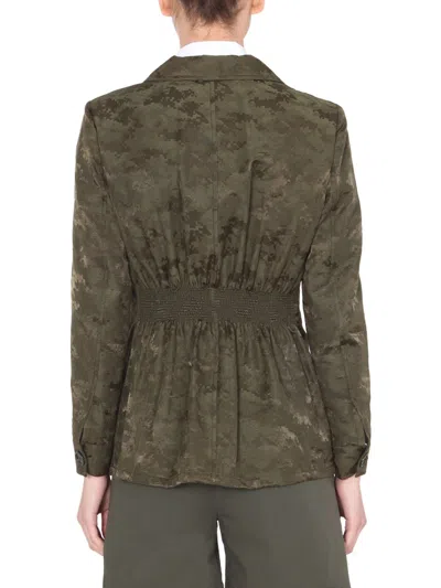 Aspesi Green Camouflage Patterned Regular Fit Jacket In Multi