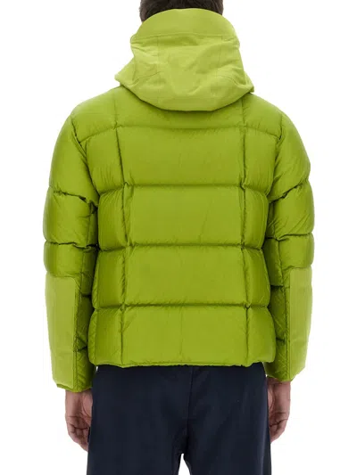 Ten C Tempest Combo Down Jacket In Green