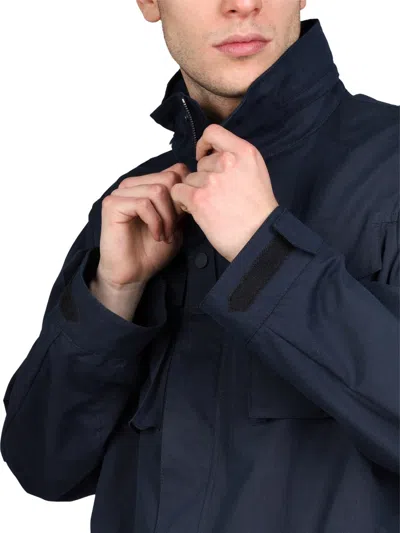 Lardini By Yosuke Aizawa Structured Double Fabric Jacket In Blue