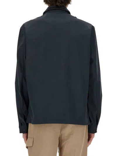 Woolrich Logo-embroidered Polyester Jacket In Blue