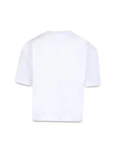Msgm Jersey T-shirt Girl In White