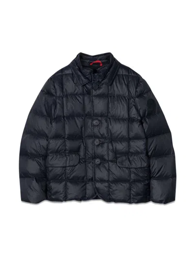 Fay Down Double Front Jacket In Blue